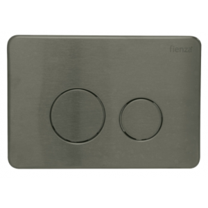R&T PVD Gun Metal Round Button Flush Plate
